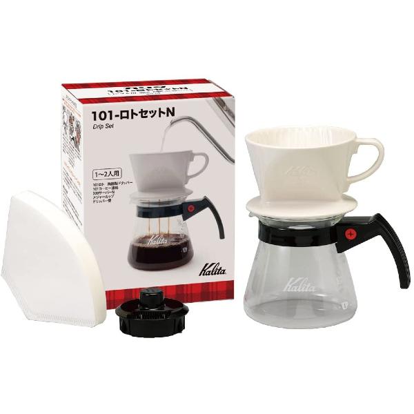 Kalita 101 Series Ceramic Dripper Dripper Set for 1-2 Persons 101 Ceramic Dripper Set N (with filter paper)